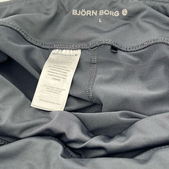 NWOT BJÖRN BORG Tori Skort Size Large Blueish Dark Grey fuchsia trim | Tennis - Picture 5 of 8